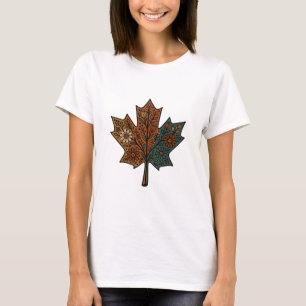 Floral Autumn Leaf Fall Decor T-Shirt