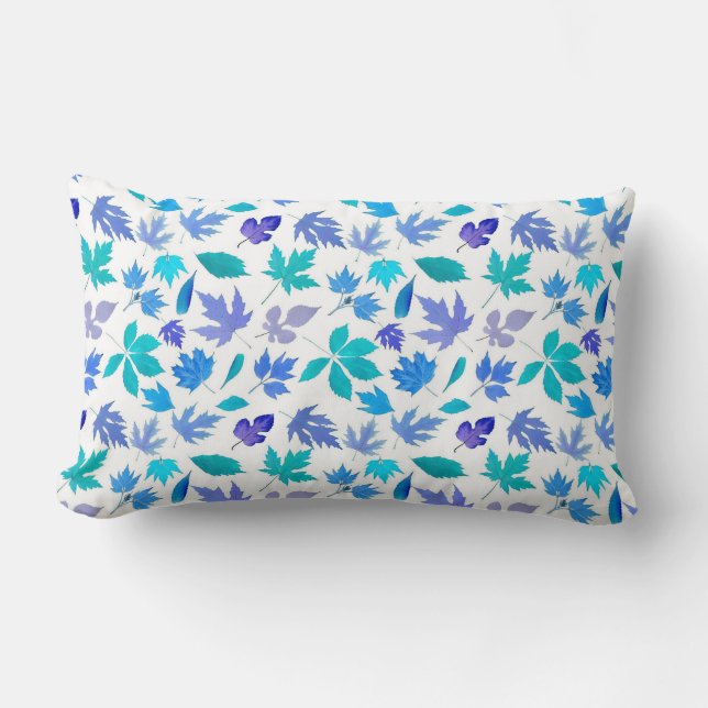 Floral Autumn Leaf Pattern Design-36566 Lumbar Pillow (Front)