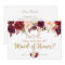 Floral Autumn Will You Be My Maid of Honour Card