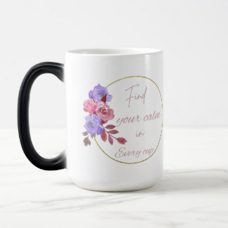 Floral avec citation de tasse