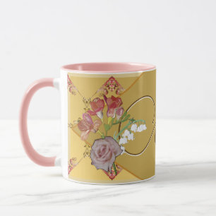 Floral avec nom Mug