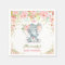 Floral Baby Elephant Birthday Pink Paper Napkin