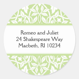 Floral Baby Girl Address Label - Baby Green