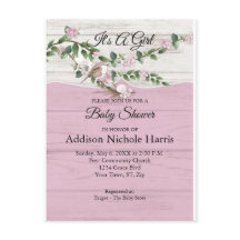 Floral Baby Girl Shower Whitewashed Barn Wood