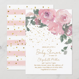  Floral Baby In Bloom Baby Shower Invitation