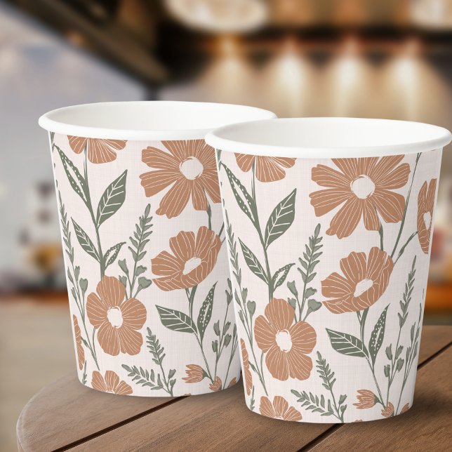  Floral Baby in Bloom Pattern Shower  Paper Cups (Creator Uploaded)