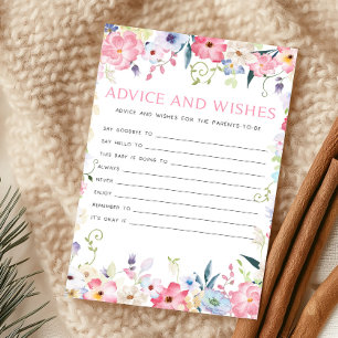 Floral Baby in Bloom Spring Advice and Wishes Game