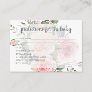Floral Baby Predictions Card
