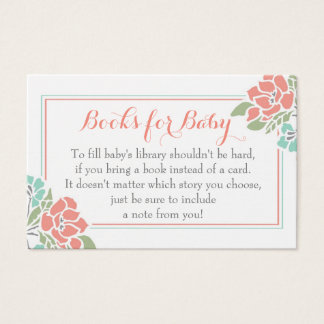 Floral Baby Shower Bring a Book Request