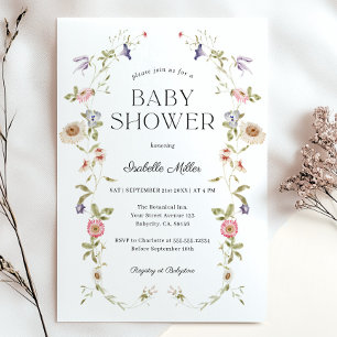 Floral Baby Shower Invitation