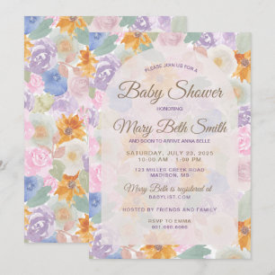Floral Baby Shower Invitation