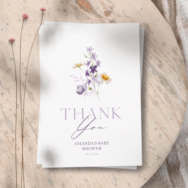 Floral Baby Shower Thank You Card (Creator Uploaded)