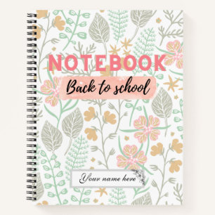 Floral Back to School Notebook