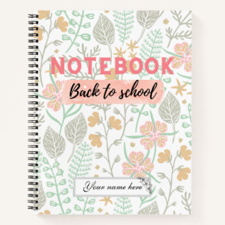 Floral Back to School Notebook