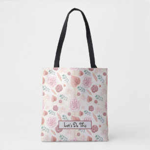 Floral Back To School Tote Bag