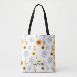 Floral Back To School Tote Bag