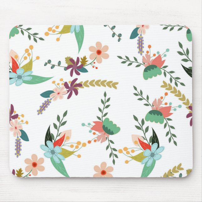floral-backdrop-pattern-flower mouse pad (Front)