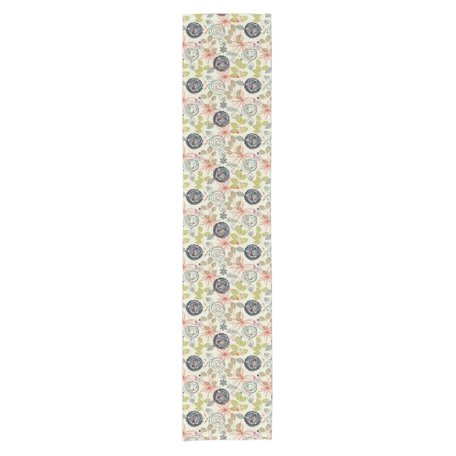 Floral background 2 2 short table runner (Front)