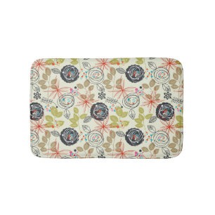 Floral background 2 bath mat