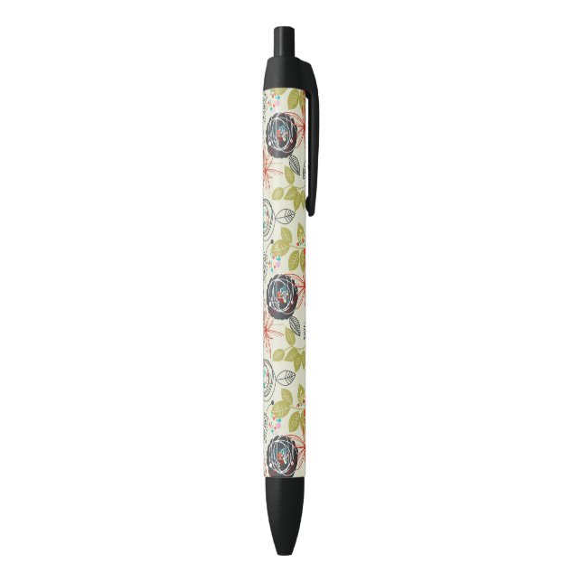 Floral background 2 black ink pen (Bottom (Vertical))