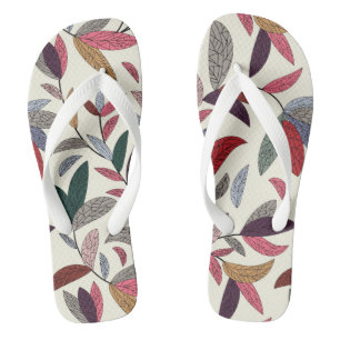 Floral background 2 flip flops