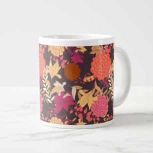 Floral background 2 large coffee mug