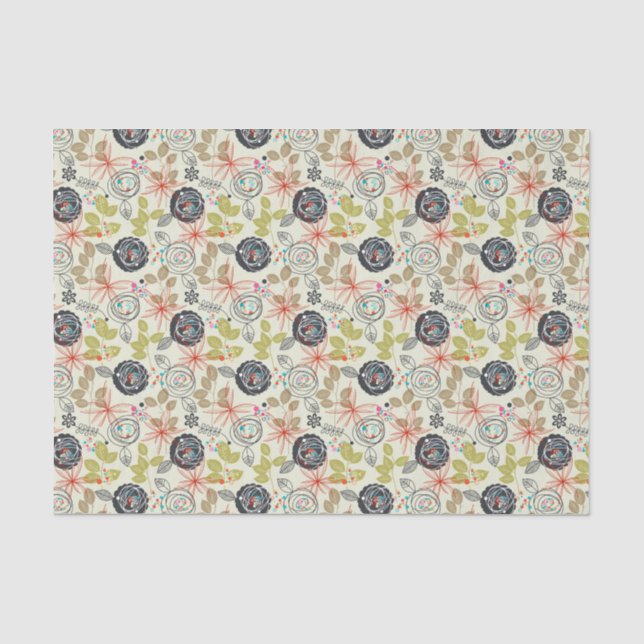 Floral background 2 tissue paper (Front)