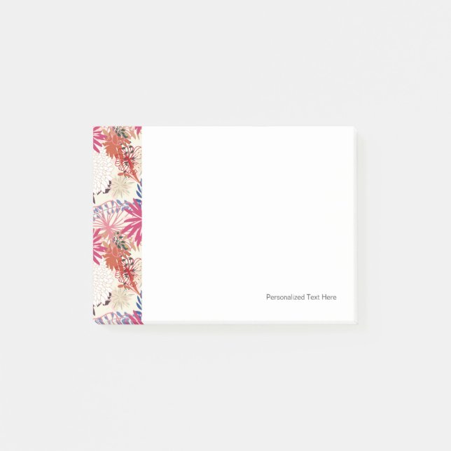 Floral background 3 post-it notes (Front)