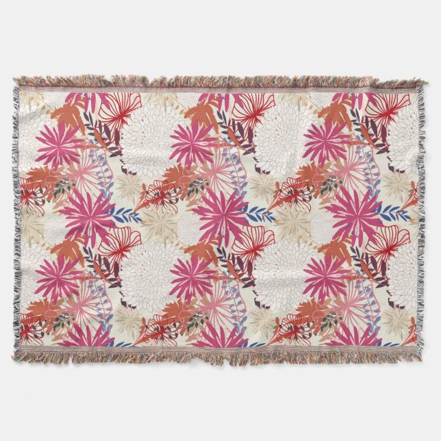 Floral background 3 throw blanket (Front)
