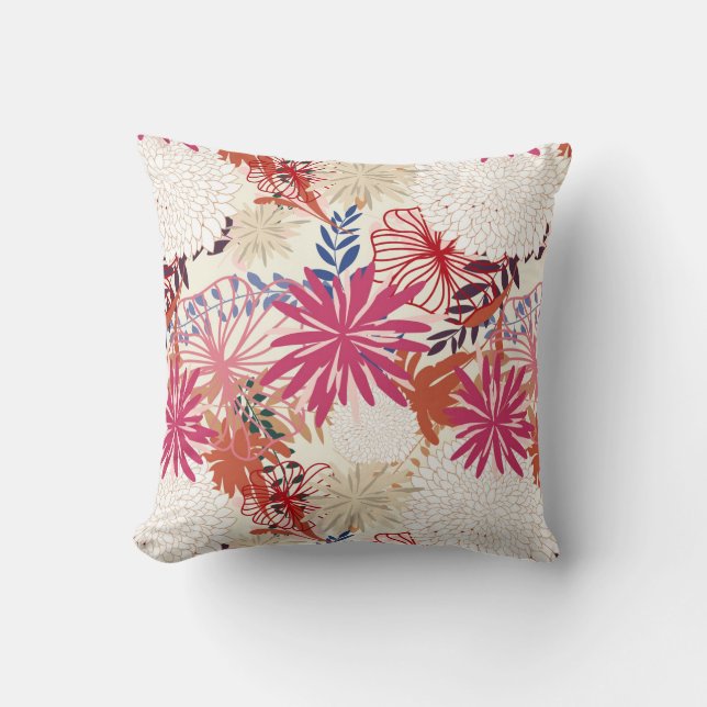 Floral background 3 throw pillow (Front)