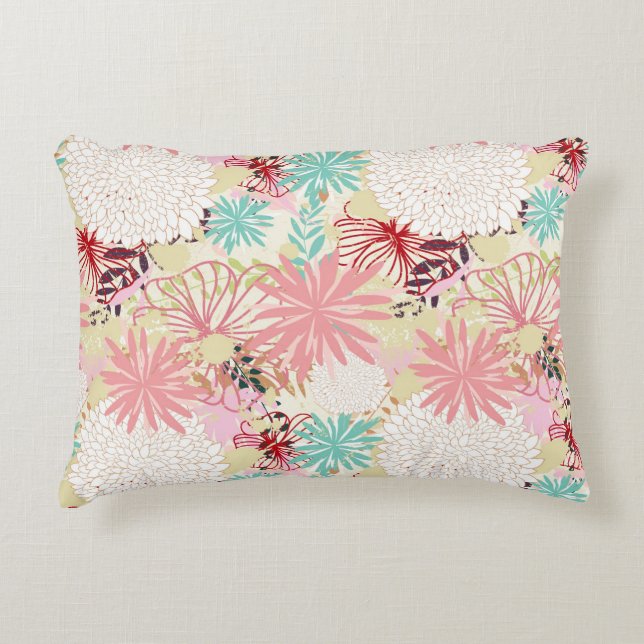 Floral background 4 accent pillow (Front)