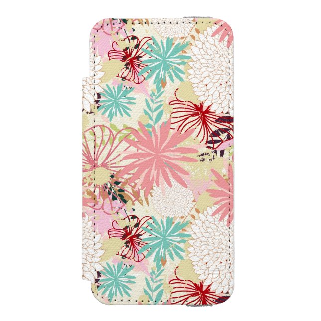 Floral background 4 incipio iPhone wallet case (Folio Front)