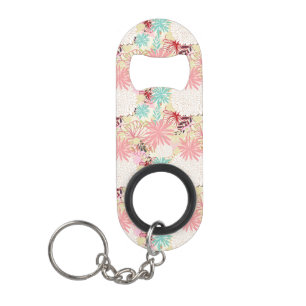 Floral background 4 keychain bottle opener