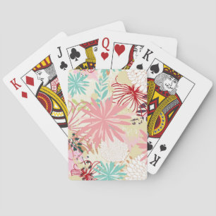 Floral background 4 playing cards