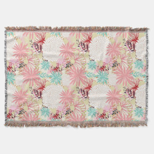Floral background 4 throw blanket