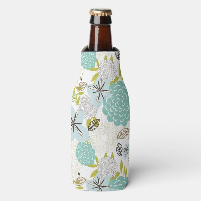Floral background 5 bottle cooler (Bottle Front)
