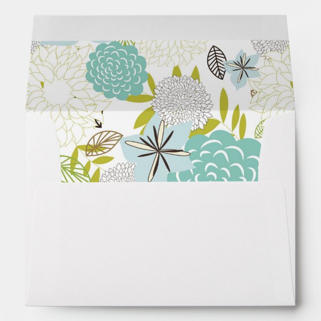 Floral background 5 envelopes (Back (Bottom))