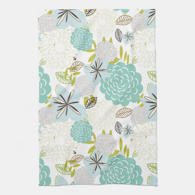 Floral background 5 kitchen towel (Vertical)