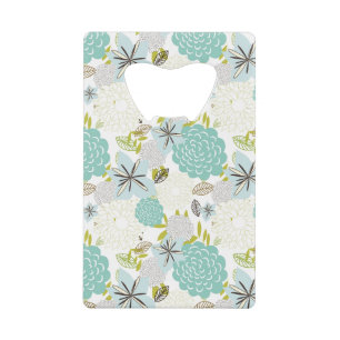Floral background 5 wallet bottle opener