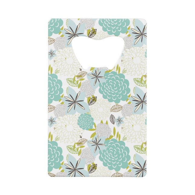 Floral background 5 wallet bottle opener (Front)
