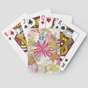 Floral background 6 playing cards