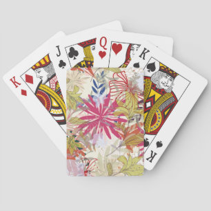 Floral background 6 playing cards
