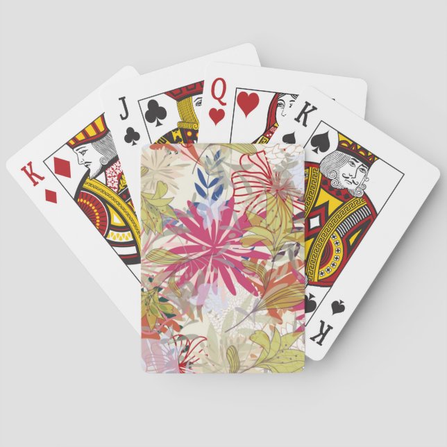 Floral background 6 playing cards (Back)