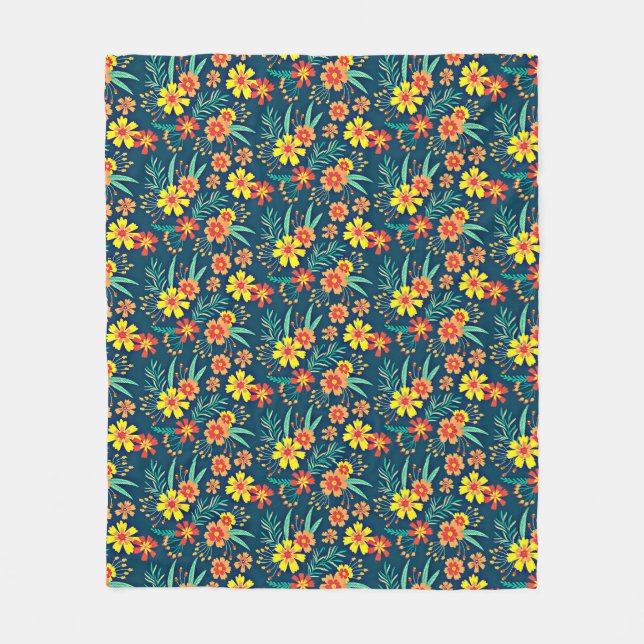 Floral Background Beautiful Design-46566 Fleece Blanket (Front)