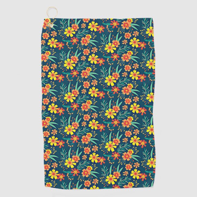 Floral Background Beautiful Design-46566 Golf Towel (Front)