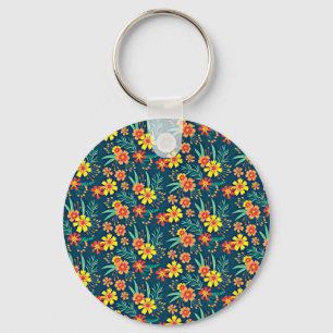 Floral Background Beautiful Design-46566 Keychain