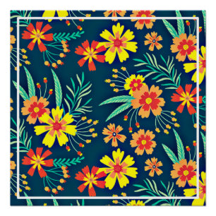 Floral Background Beautiful Design-46566 Poster