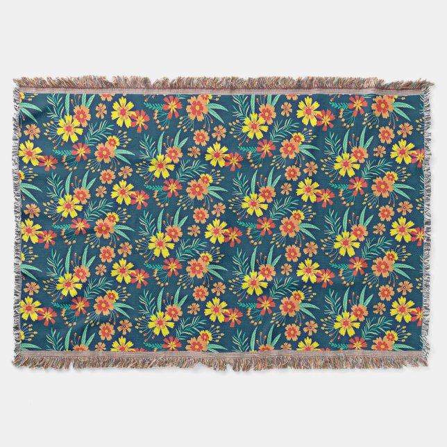 Floral Background Beautiful Design-46566 Throw Blanket (Front)