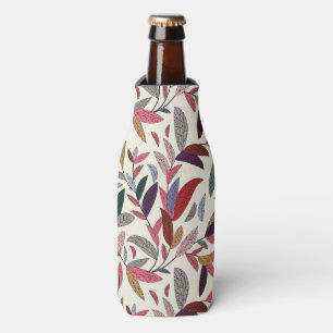 Floral background bottle cooler