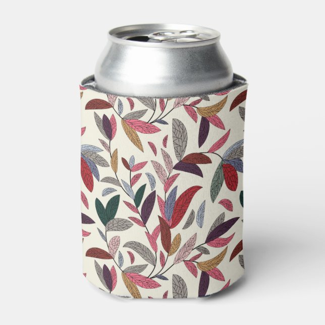 Floral background can cooler (Can Front)